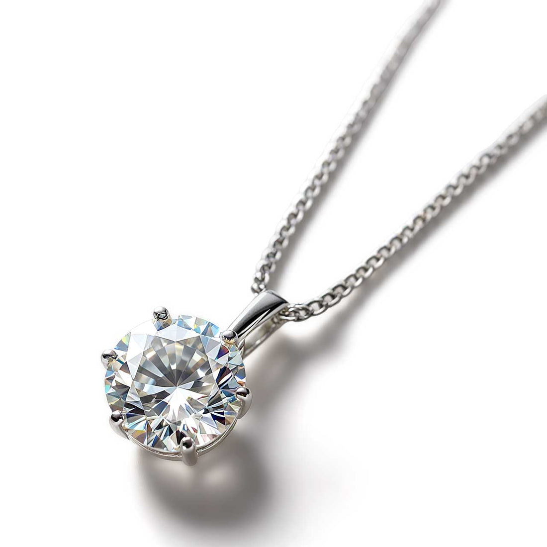 The Everyday Solitaire Moissanite Necklace