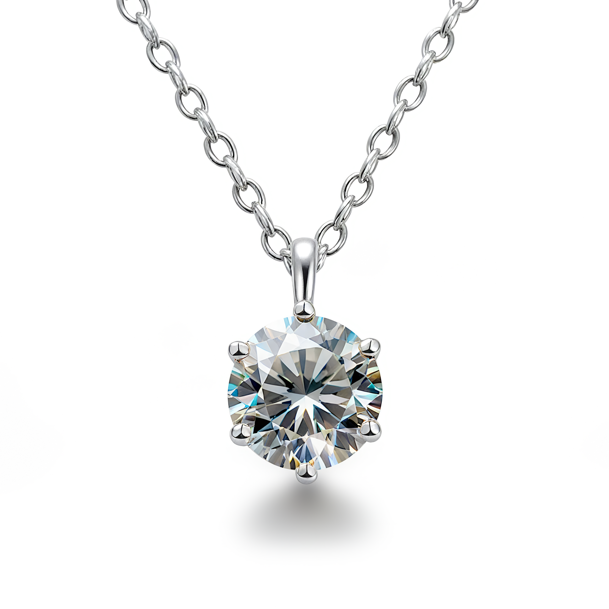 The Everyday Solitaire Moissanite Necklace