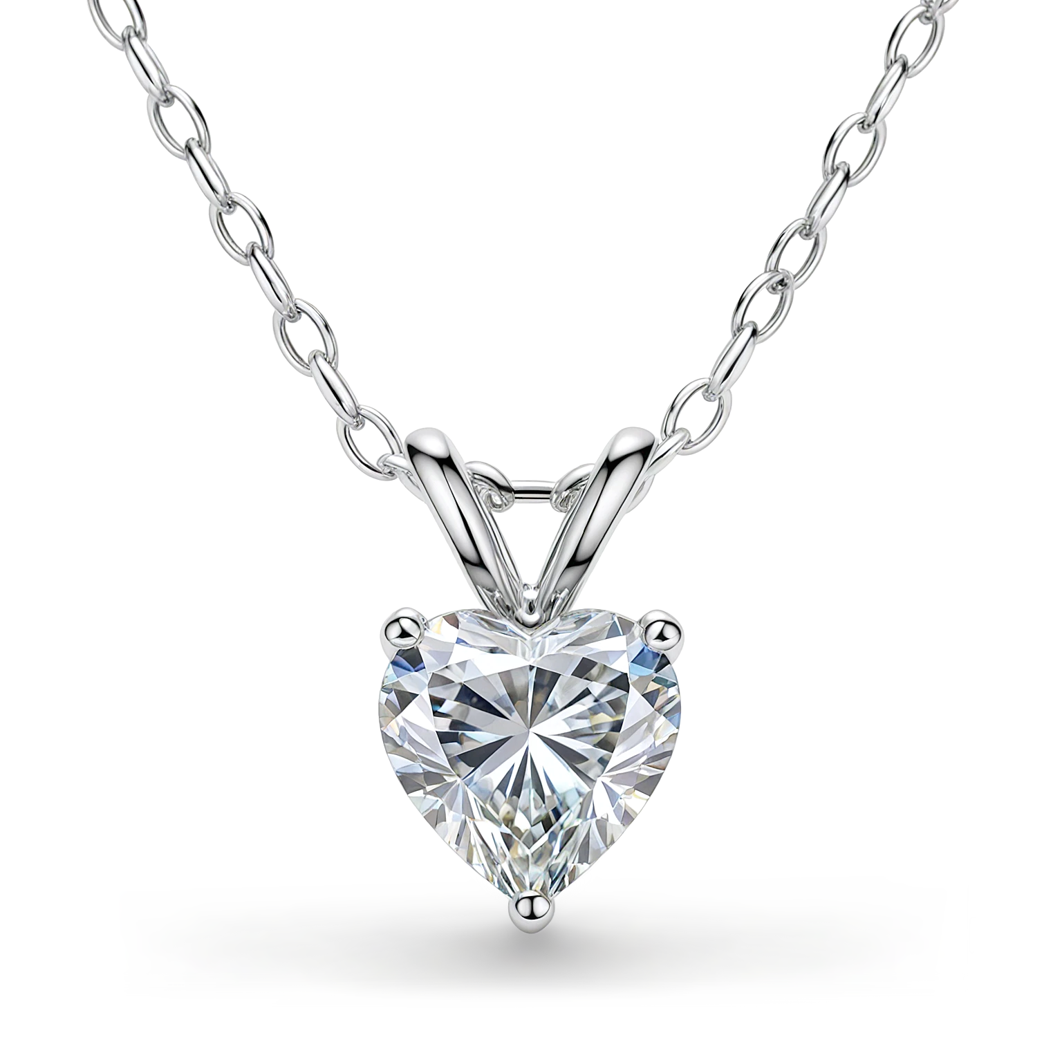 Heartfelt Radiance Moissanite Pendant