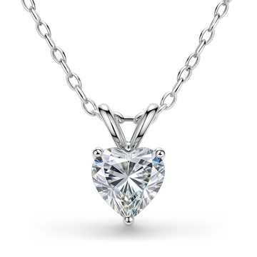 Heartfelt Radiance Moissanite Pendant