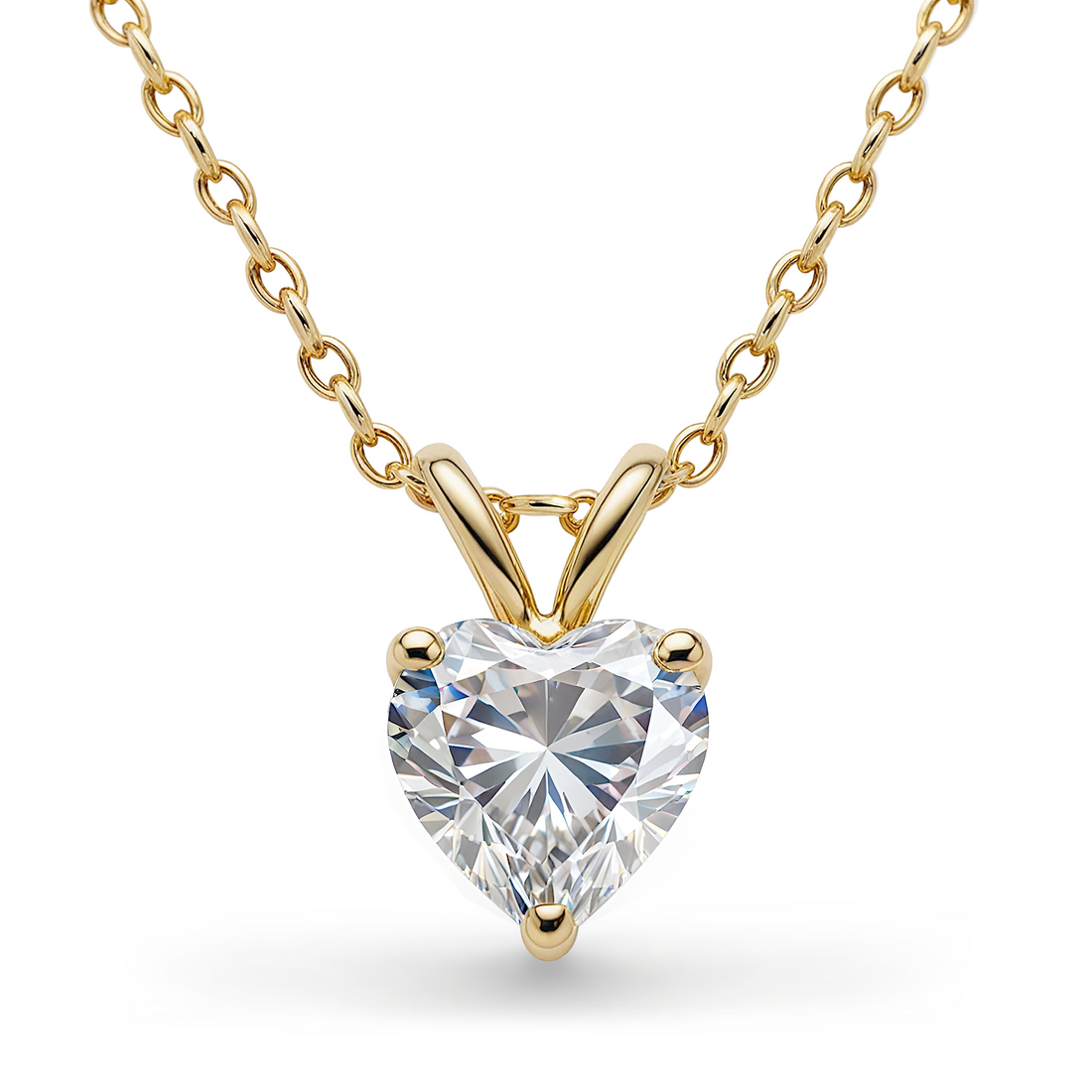 Heartfelt Radiance Moissanite Pendant